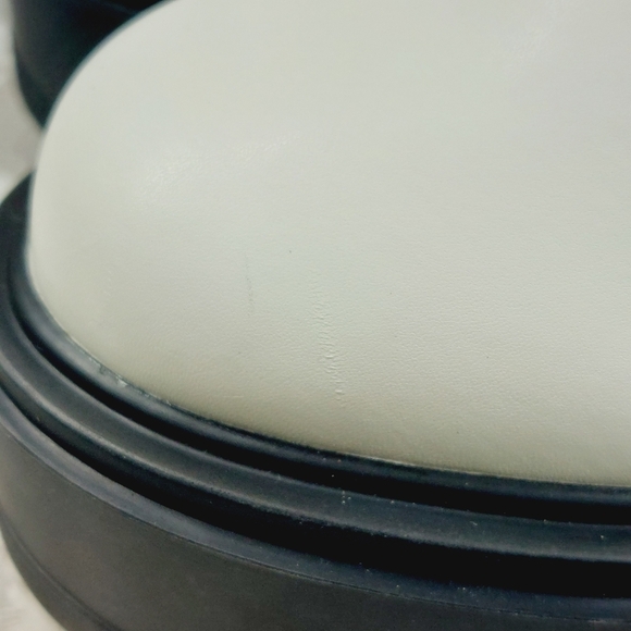 New Bp Milo White Vegan Zip Up Platform Ankle Boots i19 - Picture 14 of 15